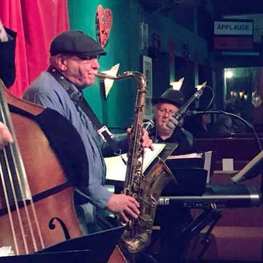 Gary Falk, musician, at the Balcony Club, Dallas, Texas